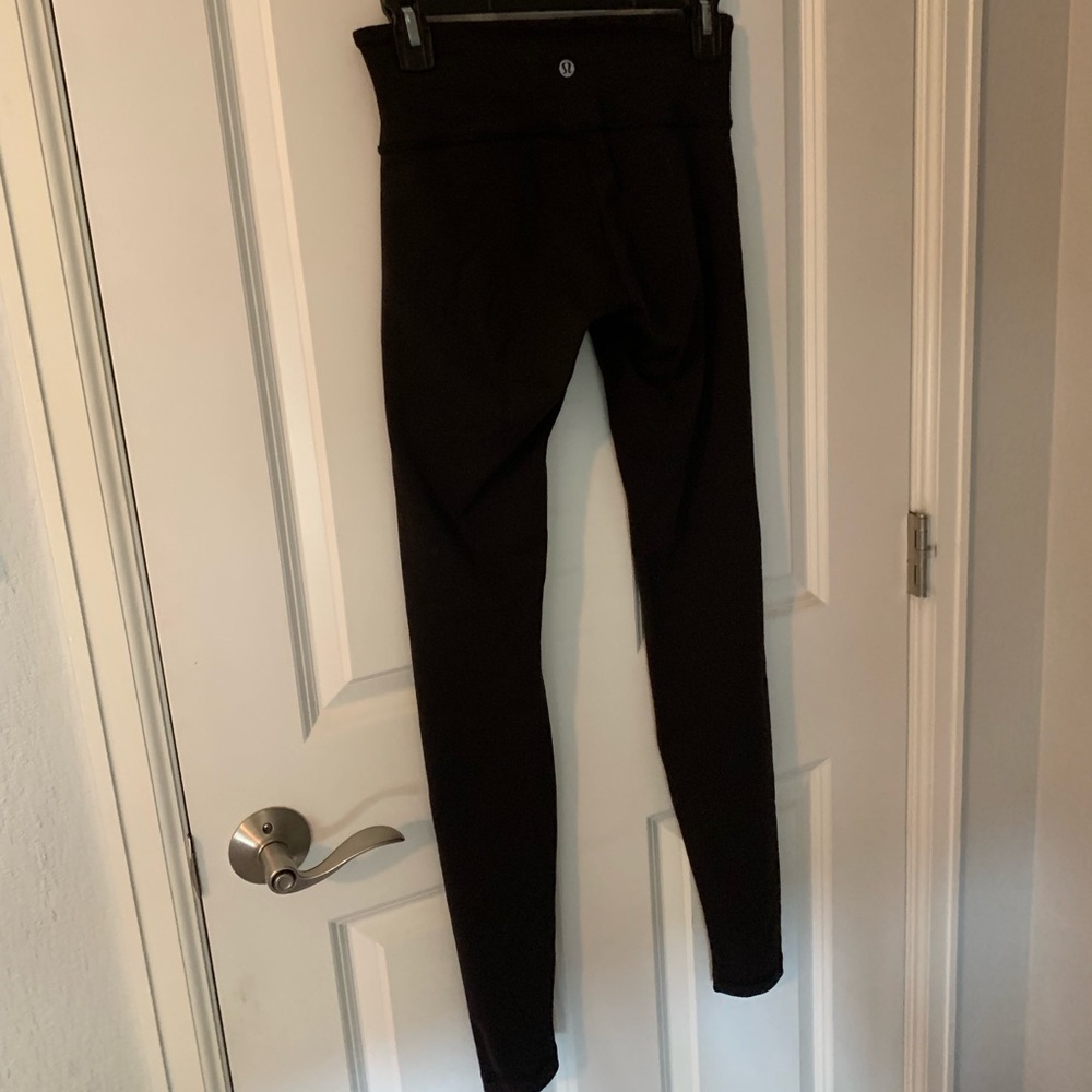 Lululemon black low rise leggings - wonder unders